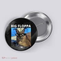 Big Floppa Meme Cat Button thumb 0