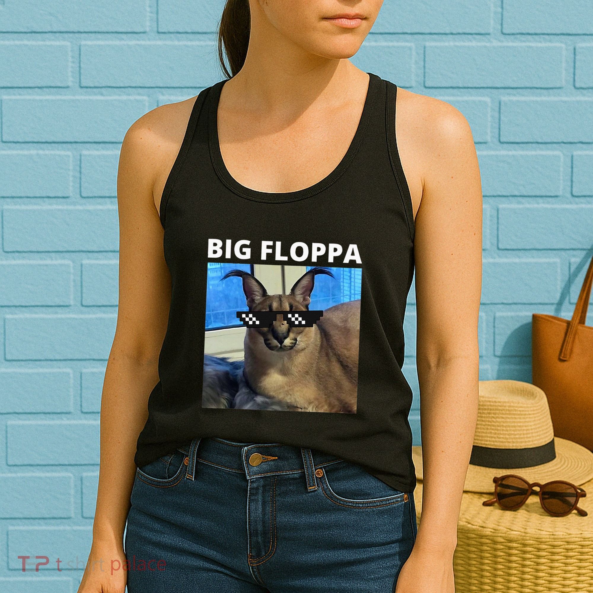 Big Floppa Meme Cat Women's Tank Top