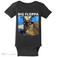 Big Floppa Meme Cat Baby Bodysuit thumb 0