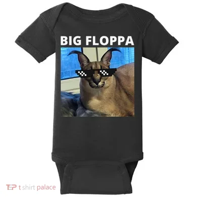 Big Floppa Meme Cat Baby Bodysuit