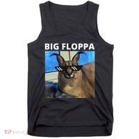 Big Floppa Meme Cat Tank Top thumb 0