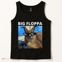 Big Floppa Meme Cat Tank Top thumb 2