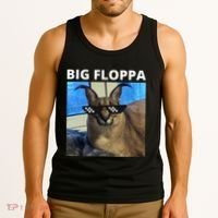 Big Floppa Meme Cat Tank Top thumb 3