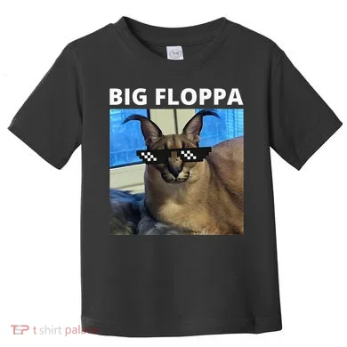 Big Floppa Meme Cat Toddler T-Shirt