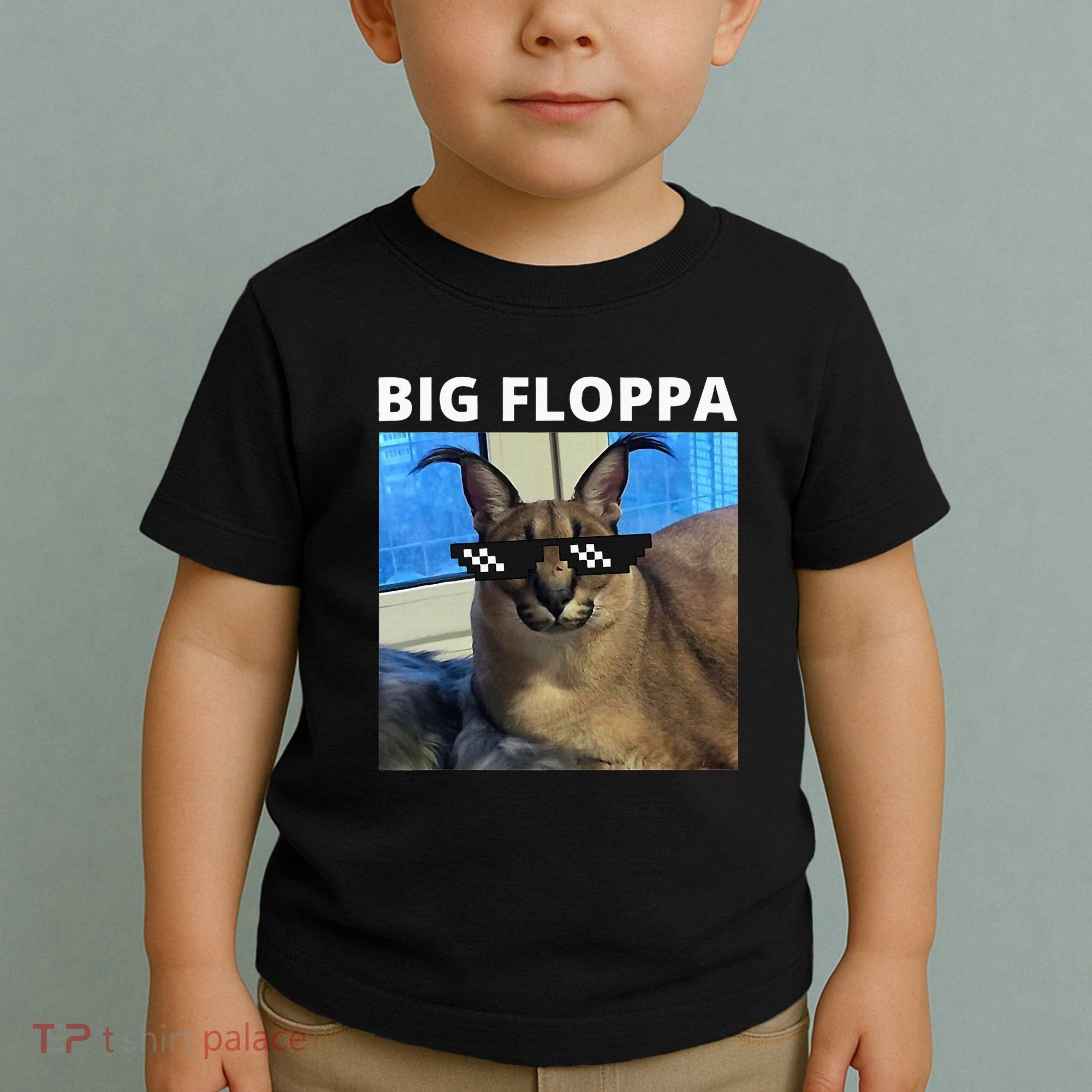 Big Floppa Meme Cat Toddler T-Shirt