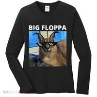 Big Floppa Meme Cat Women's Long Sleeve Shirt thumb 0