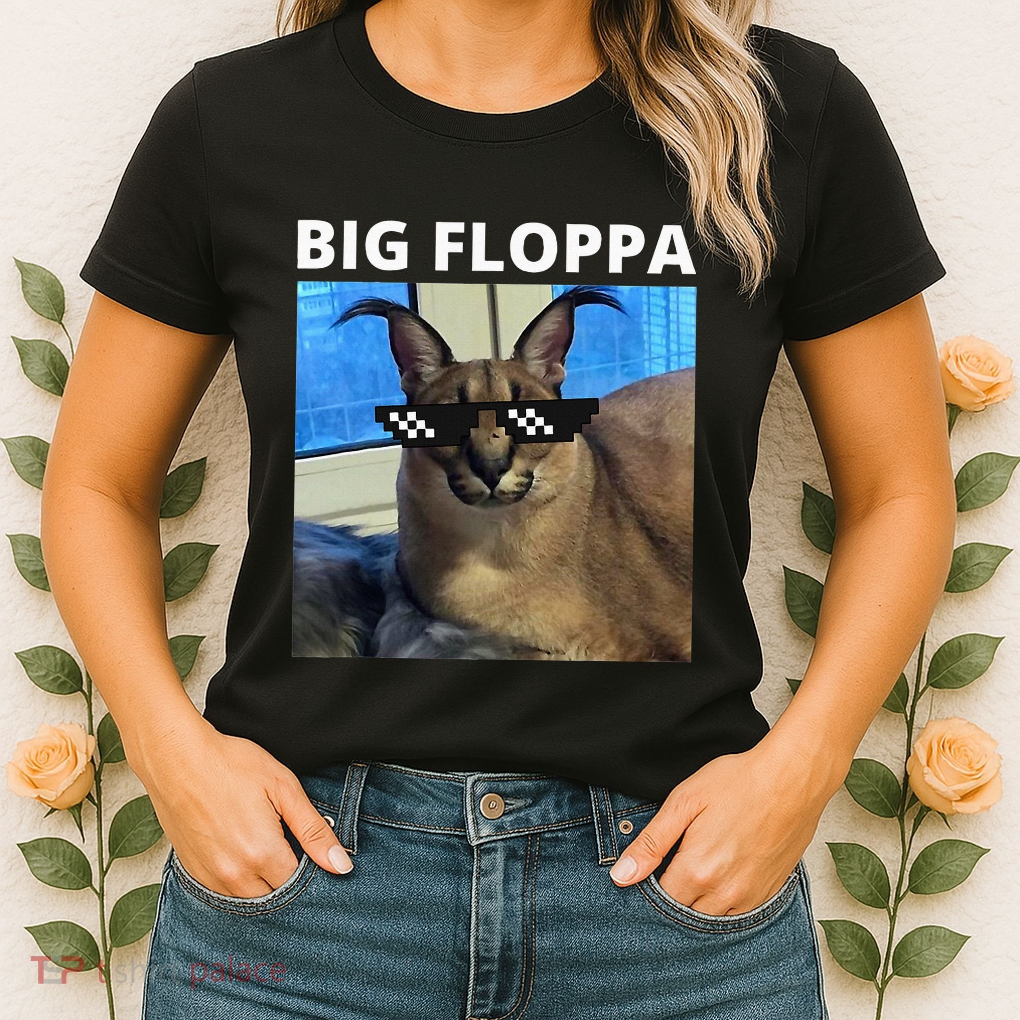 Big Floppa Meme Cat Women's T-Shirt