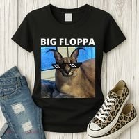 Big Floppa Meme Cat Women's T-Shirt thumb 3