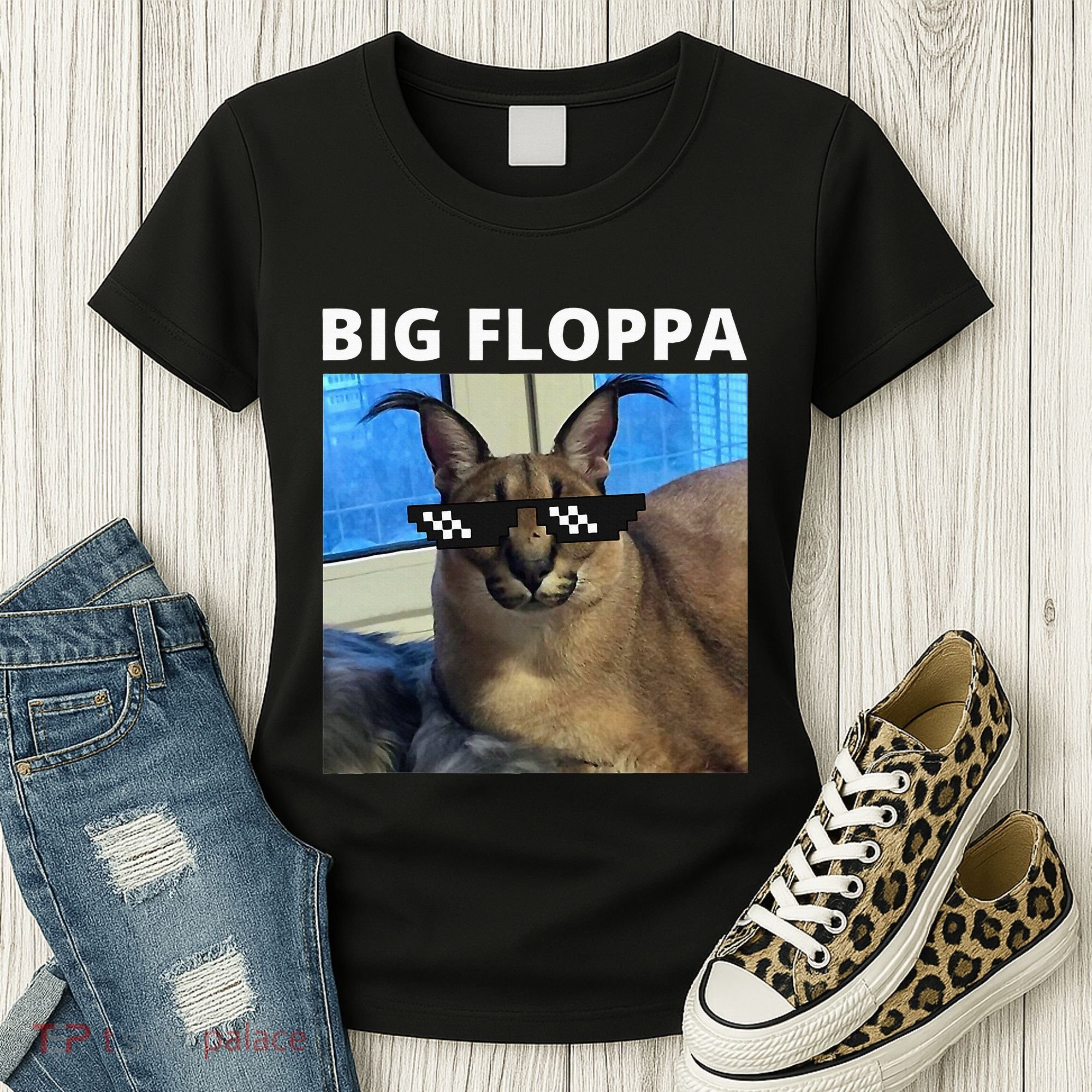 Big Floppa Meme Cat Women's T-Shirt