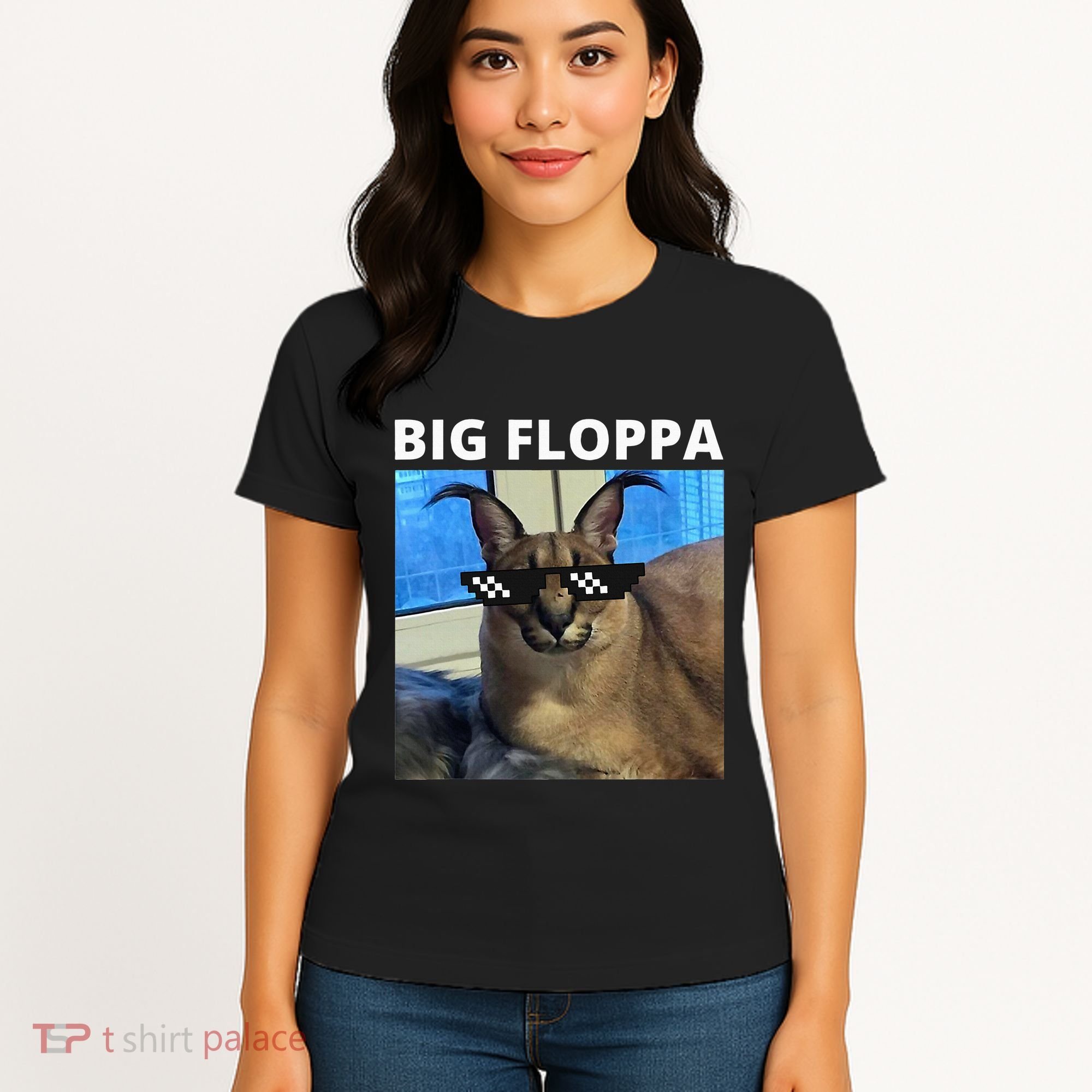 Big Floppa Meme Cat Women's T-Shirt