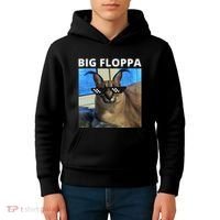 Big Floppa Meme Cat Kids Hoodie thumb 4