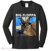 Big Floppa Meme Cat Kids Long Sleeve Shirt thumb 0