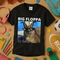 Big Floppa Meme Cat Kids T-Shirt thumb 3