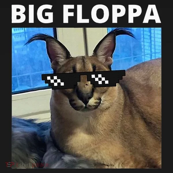 Big Floppa Meme Cat Kids T-Shirt