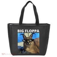 Big Floppa Meme Cat Tote Bag thumb 0