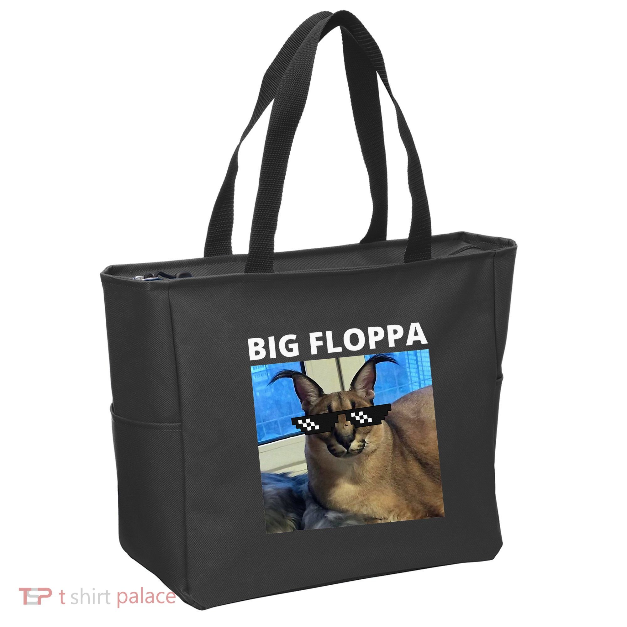 Big Floppa Meme Cat Tote Bag