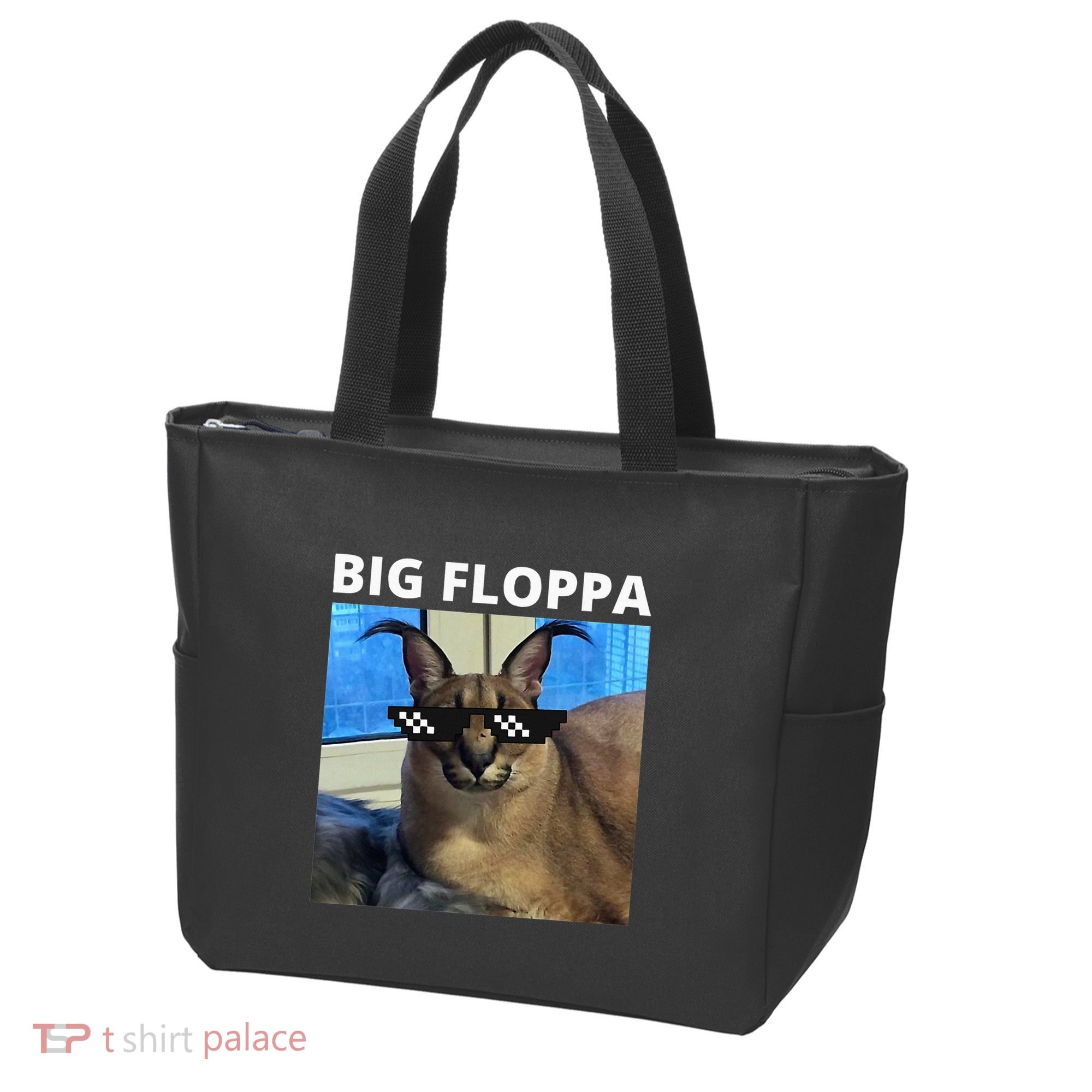 Big Floppa Meme Cat Tote Bag