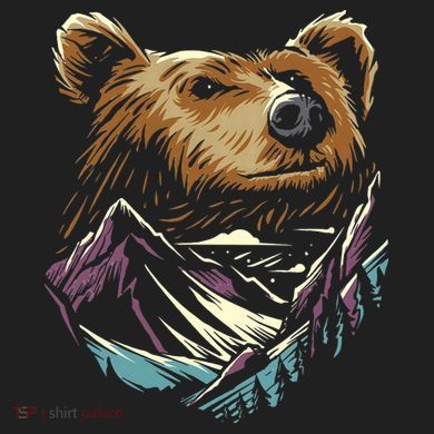 Bear Forest Mountain Ladies Heavyweight Boxy Pullover Hoodie