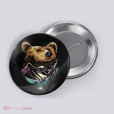 Bear Forest Mountain Button