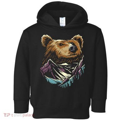 Bear Forest Mountain Toddler Hoodie