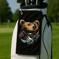 Bear Forest Mountain Golf Towel thumb 2