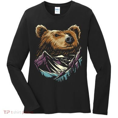 Bear Forest Mountain Women's Long Sleeve Shirt