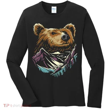 Bear Forest Mountain Women's Long Sleeve Shirt
