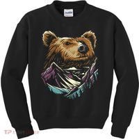 Bear Forest Mountain Kids Sweatshirt thumb 0