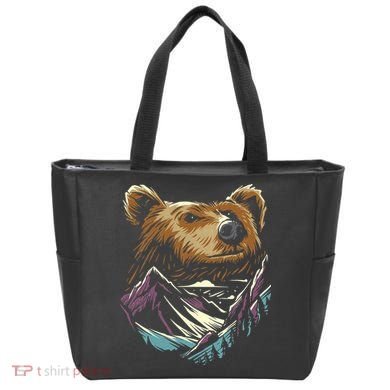 Bear Forest Mountain Tote Bag