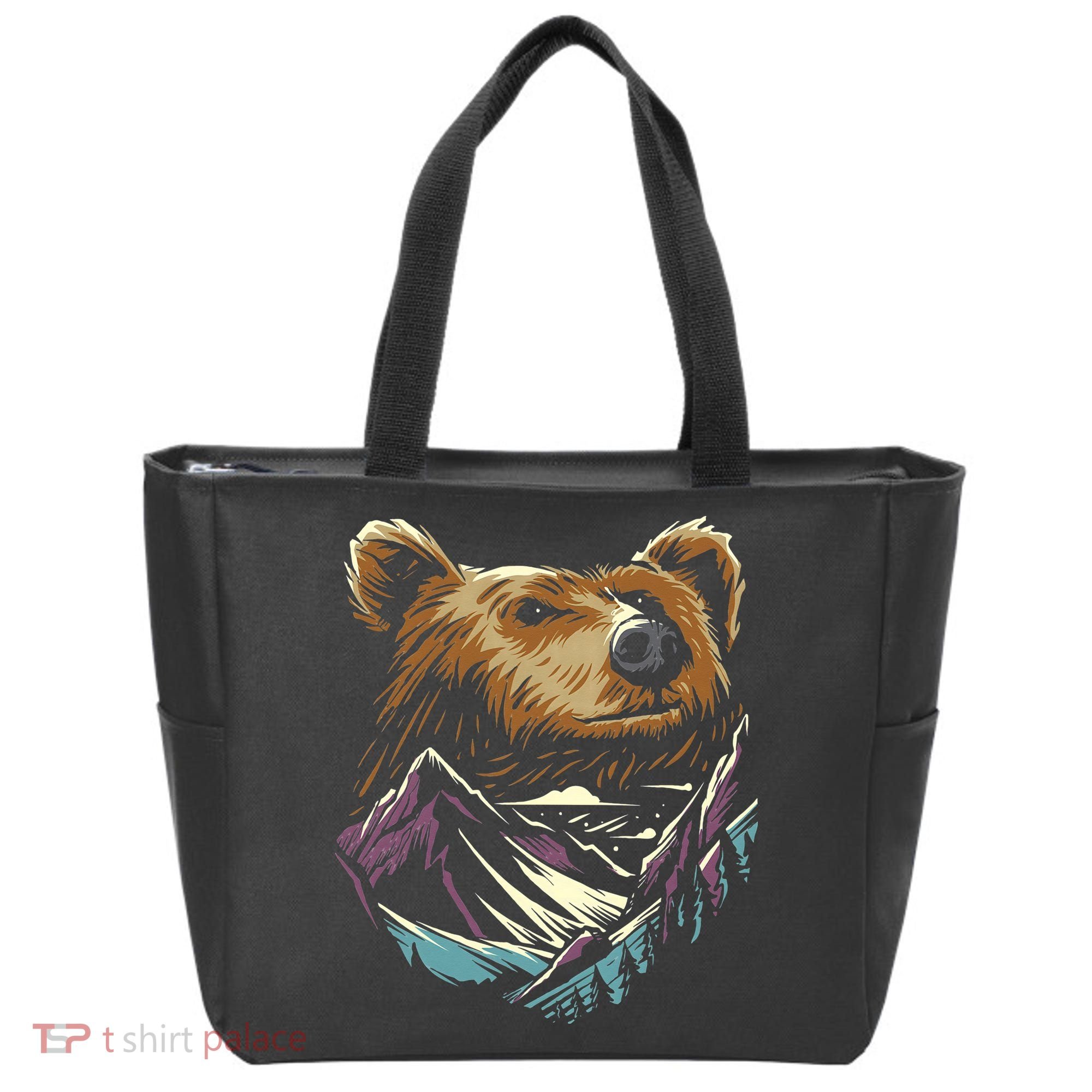 Bear Forest Mountain Tote Bag