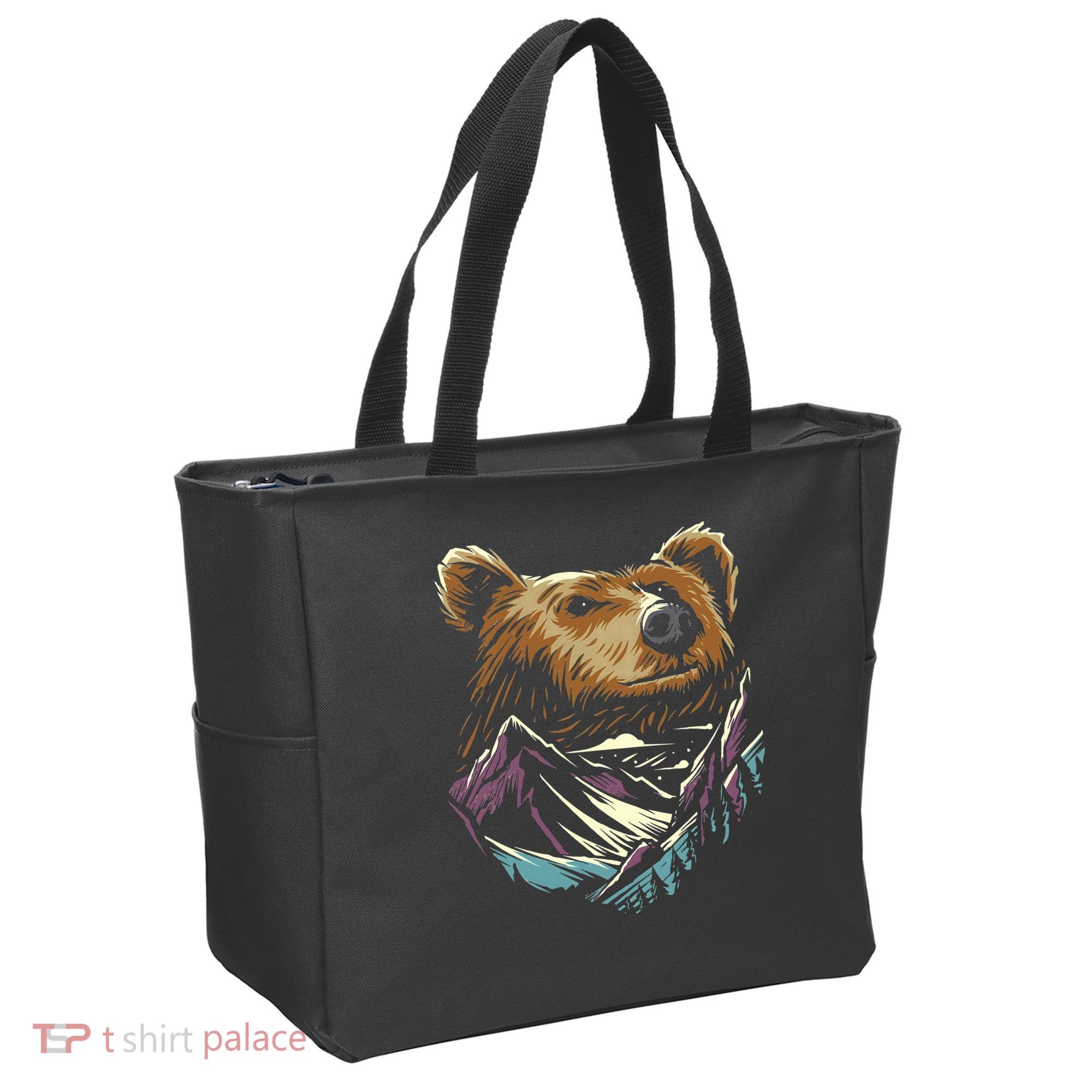 Bear Forest Mountain Tote Bag