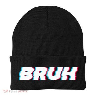 Bruh Funny Meme Saying Brother Greeting Gamer Slang Beanie