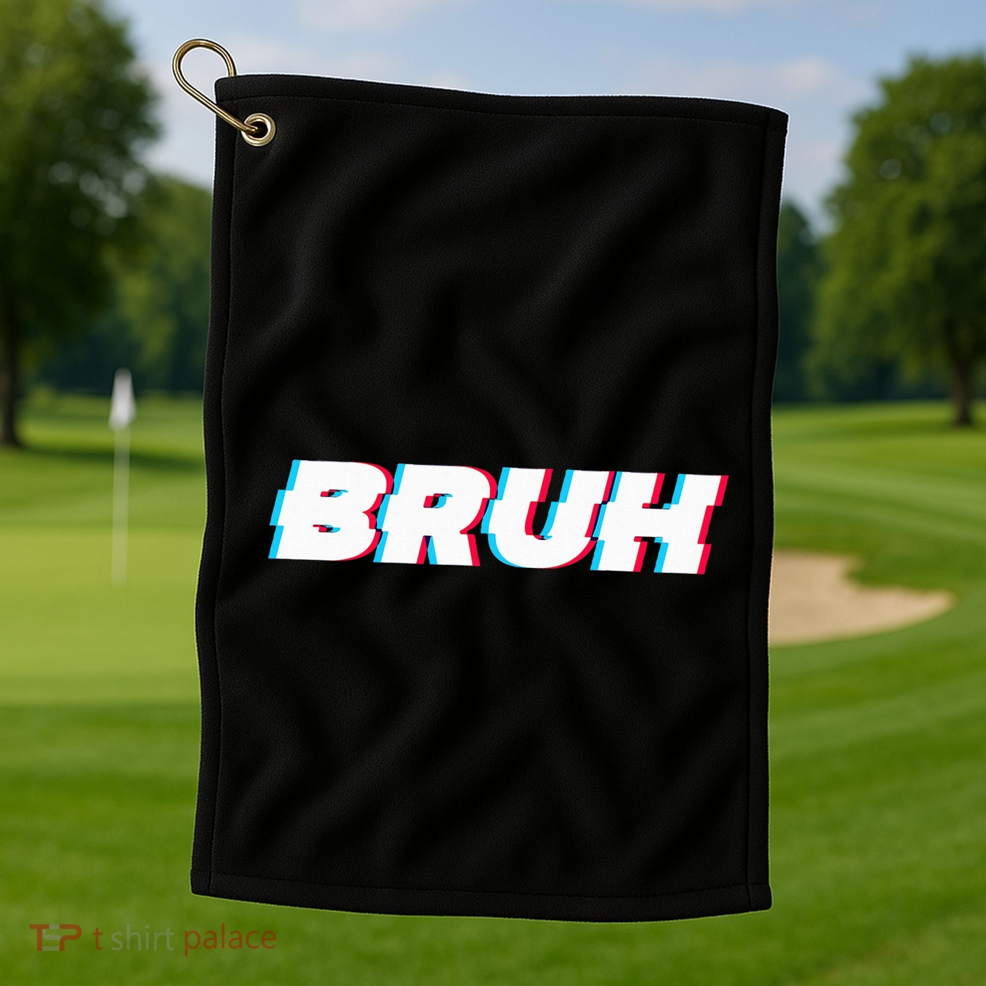 Bruh Funny Meme Saying Brother Greeting Gamer Slang Golf Towel