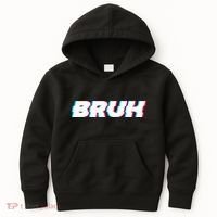 Bruh Funny Meme Saying Brother Greeting Gamer Slang Kids Hoodie thumb 0