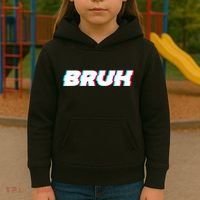 Bruh Funny Meme Saying Brother Greeting Gamer Slang Kids Hoodie thumb 3