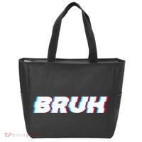 Bruh Funny Meme Saying Brother Greeting Gamer Slang Tote Bag thumb 0