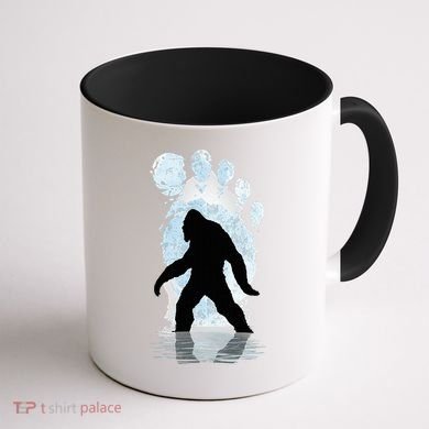 Bigfoot Footprint Moon Light Funny Sasquatch  Coffee Mug back