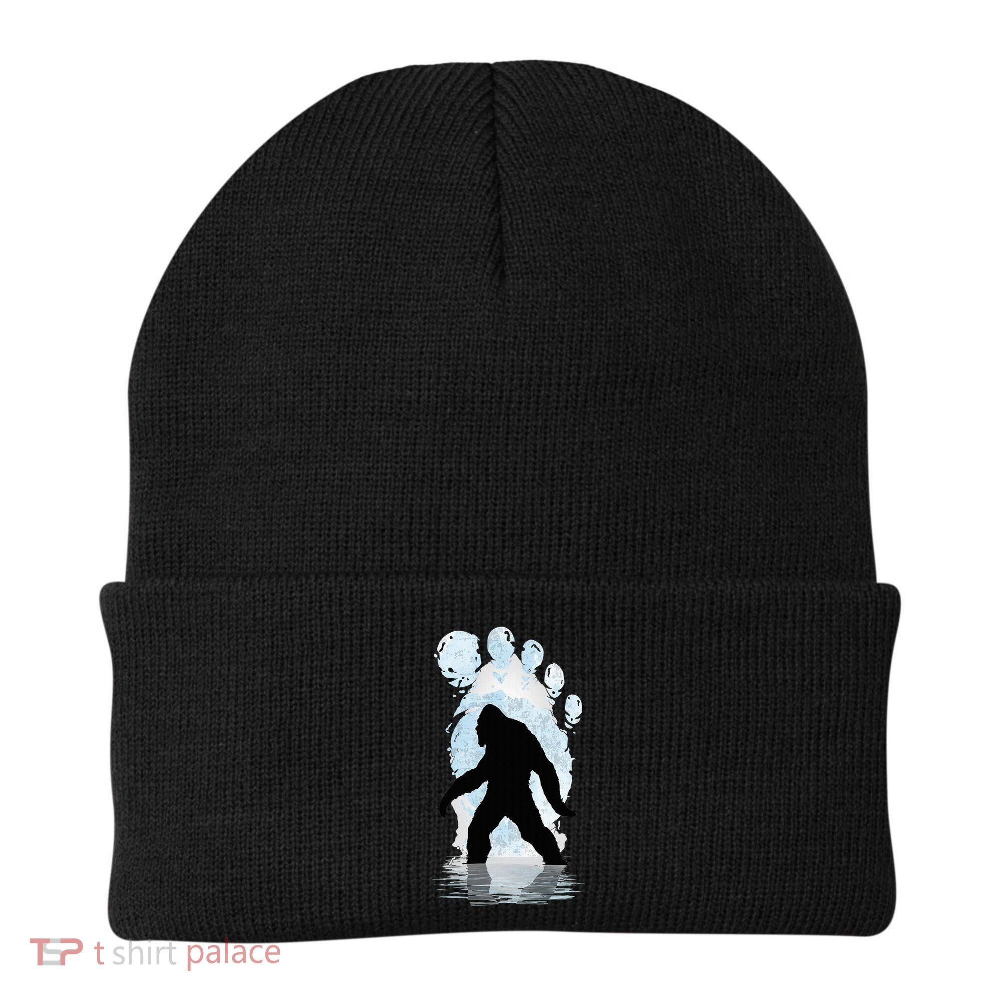 Bigfoot Footprint Moon Light Funny Sasquatch  Beanie