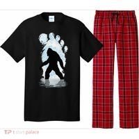 Bigfoot Footprint Moon Light Funny Sasquatch  Pajama Set thumb 0