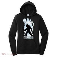 Bigfoot Footprint Moon Light Funny Sasquatch  Women's Hoodie thumb 0