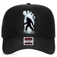Bigfoot Footprint Moon Light Funny Sasquatch  Hat thumb 0
