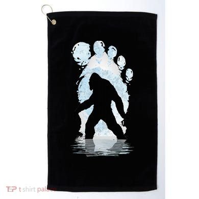 Bigfoot Footprint Moon Light Funny Sasquatch  Golf Towel