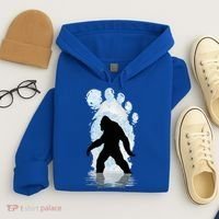 Bigfoot Footprint Moon Light Funny Sasquatch  Hoodie thumb 4