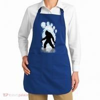 Bigfoot Footprint Moon Light Funny Sasquatch  Apron thumb 2
