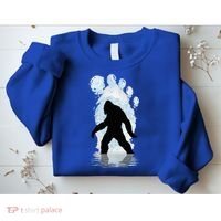 Bigfoot Footprint Moon Light Funny Sasquatch  Sweatshirt thumb 2