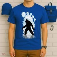 Bigfoot Footprint Moon Light Funny Sasquatch  T-Shirt thumb 6