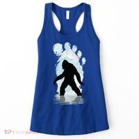 Bigfoot Footprint Moon Light Funny Sasquatch  Women's Tank Top thumb 0
