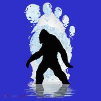 Bigfoot Footprint Moon Light Funny Sasquatch  Baby Bodysuit thumb 2