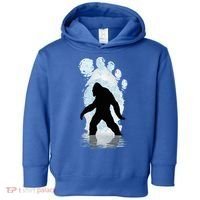 Bigfoot Footprint Moon Light Funny Sasquatch  Toddler Hoodie thumb 0