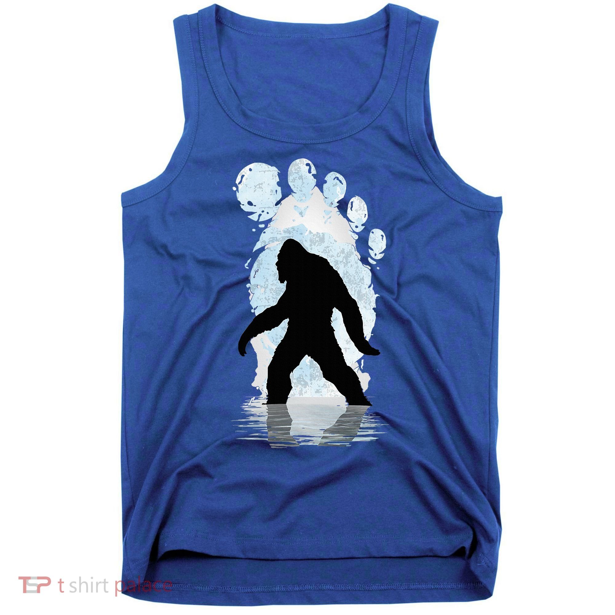 Bigfoot Footprint Moon Light Funny Sasquatch  Tank Top